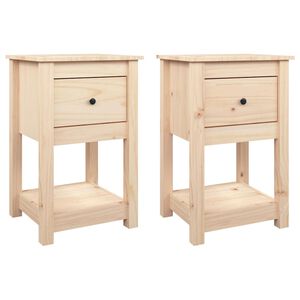 vidaXL Szafki nocne, 2 szt., 40x35x61,5 cm, lite drewno sosnowe