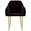 vidaXL Krzesła stołowe, 2 szt., czarne, obite aksamitem