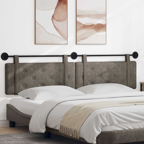 vidaXL Wisząca Głowa Szary 210 x 55 x 5 cm Antyczny PU