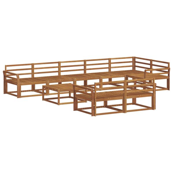 vidaXL Zestaw sof na zewnątrz 9 pcs Naturalny Lite Drewno Akacji