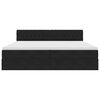 vidaXL Ł&oacute;żko z miejscem na przechowywanie i LED Czarny 200 x 200 cm