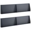 vidaXL Mur oporowy 4 szt. 80 x 12 x 50 cm Stal antracytowy