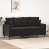 vidaXL Sofa 2-osobowa, czarna, 140 cm, tapicerowana aksamitem