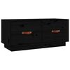vidaXL Szafka pod TV, czarna, 80x34x35 cm, lite drewno sosnowe