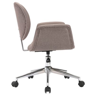 vidaXL Obrotowe krzesło biurowe, taupe, tapicerowane tkaniną