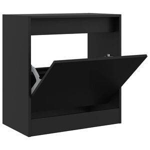vidaXL Szafka na buty, czarna, 60x34x63,5 cm, materiał drewnopochodny
