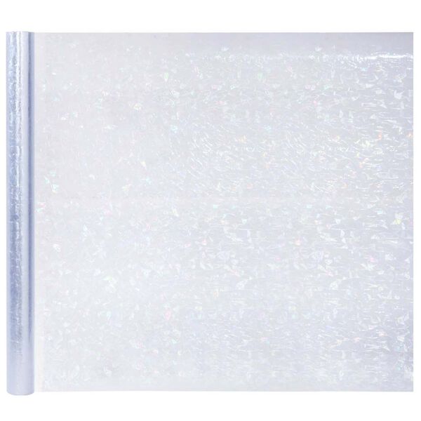 vidaXL Folie okienne, 3 szt., matowe, wzór w tęcze 3D, PVC