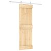 vidaXL Drzwi przesuwne Naturalne i białe 70 x 210 cm