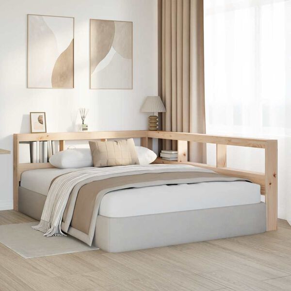 vidaXL Regał na książki z zagł&oacute;wkiem 135 cm lite drewno sosnowe