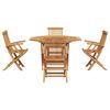 vidaXL Zestaw do jadalni w ogrodzie 5 pcs Brązowy Lite drewno teakowe
