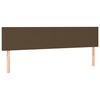 vidaXL Zagł&oacute;wek do ł&oacute;żka z LED, ciemnobrązowy, 180x5x78/88 cm, tkanina