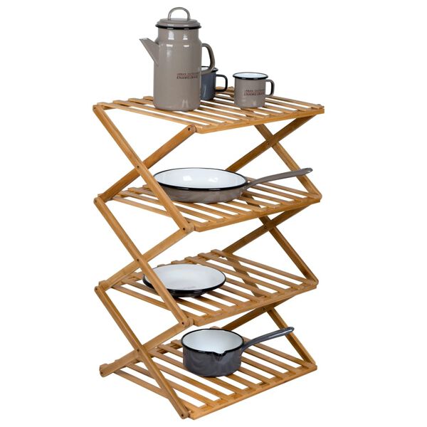 Bo-Camp Składany regał turystyczny Fitzroy, bambusowy