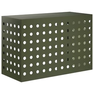 vidaXL Pokrywa do klimatyzatora Oliwkowy zielony 90 x 40 x 60 cm Stal
