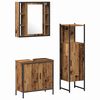 vidaXL Zestaw mebli łazienkowych 3 pcs Brązowy Materiał drewnopochodny