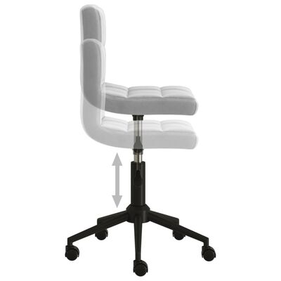 vidaXL Obrotowe krzesło stołowe, jasnoszare, obite aksamitem