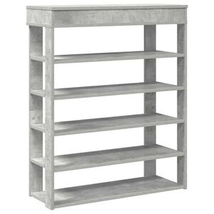 vidaXL P&oacute;łka na buty, Concrete Oak 80x30x98 cm