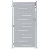 vidaXL Brama ogrodowa Z blokadą Srebrny 85 x 196 cm Stal nierdzewna