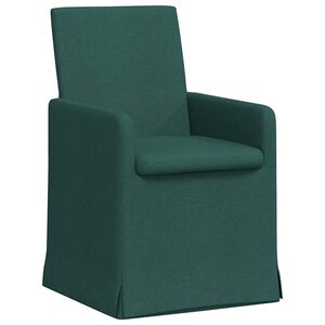 vidaXL Krzesła jadalne 2 szt. tkanina Ciemnozielony 57 x 67 x 95 cm