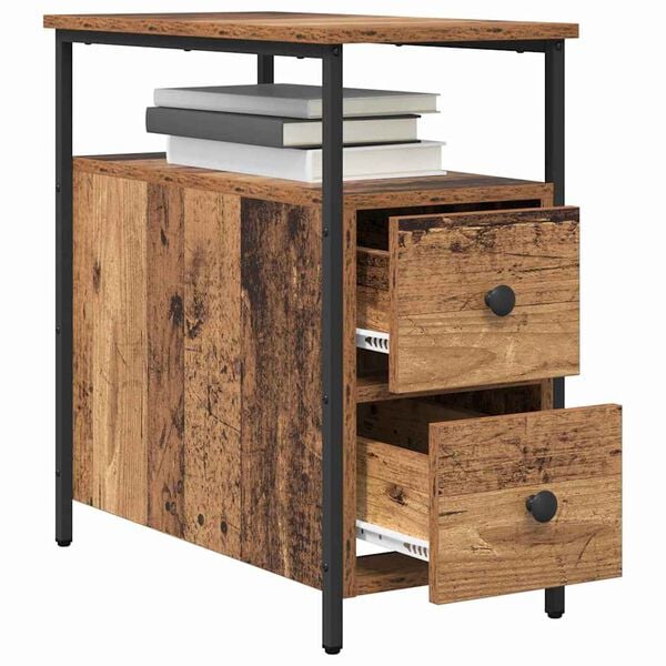 vidaXL Szafka Nocna z szufladą Stare drewno 30 x 60 x 60 cm