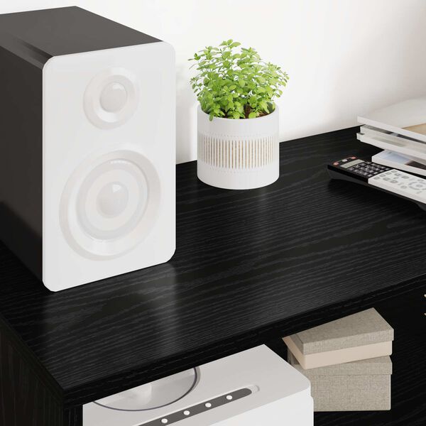 vidaXL Szafka pod telewizor Czarny Dąb 100 x 35 x 40 cm