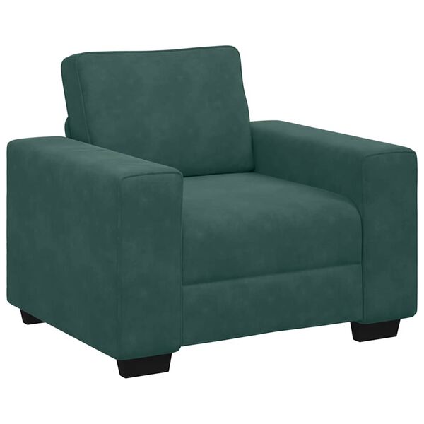 vidaXL Sofa Fotel Ciemnozielony 100x77x82 cm Aksamit