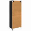 vidaXL Highboard z szufladą 2 pcs Czarny Dąb Materiał drewnopochodny