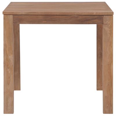 vidaXL Stół z drewna tekowego, naturalne wykończenie, 82x80x76 cm