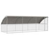 vidaXL Klatka dla kur z 1 drzwiami 3 szt. srebrny 600x200x200cm