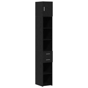vidaXL Szafka do przechowywania 2 pcs Czarny Dąb 30 x 42,5 x 225 cm