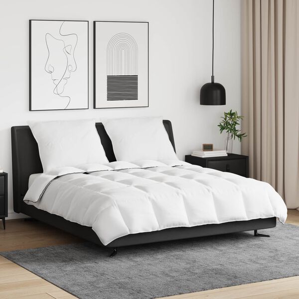 vidaXL Zimowa Kołdra z poduszką 3 pcs Biały Pi&oacute;ra down