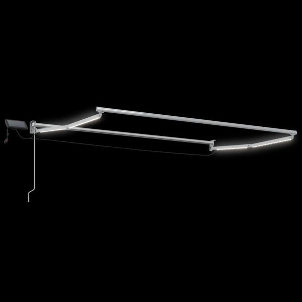 vidaXL Markiza ręczna z LEDami Antracytowy i biały 3 x 2 m