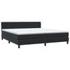vidaXL Ł&oacute;żko typu Box Spring z materacem Czarny 200x220 cm Aksamit