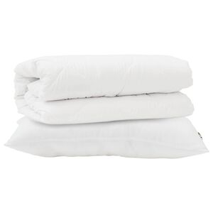 vidaXL Zestaw kołder z poduszką 2 pcs Biały Mikrofibra