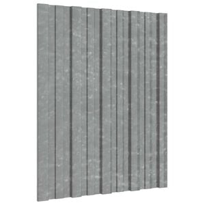 vidaXL Panel dachowy 36 szt. srebrny 60 x 45 cm Stal galwanizowana