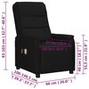 vidaXL Elektryczny fotel masujący, czarny, sztuczna sk&oacute;ra