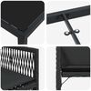 vidaXL Zestaw do jadalni w ogrodzie 5 pcs Czarny polirattan