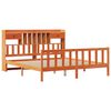 vidaXL Łóżko z regałem, bez materaca, woskowy brąz, 200x200cm, sosnowe