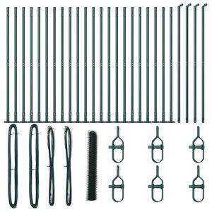 vidaXL Słupek ogrodzeniowy. Zielony 50 x 1,2 m (siatka 36 mm)