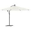 vidaXL Parasol ogrodowy na stalowym słupku, biały, 269x269x235 cm