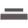 vidaXL Ł&oacute;żko z miejscem na przechowywanie i materacem Szary