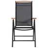 vidaXL Składane krzesła ogrodowe, 6 szt., tkanina textilene, czarne