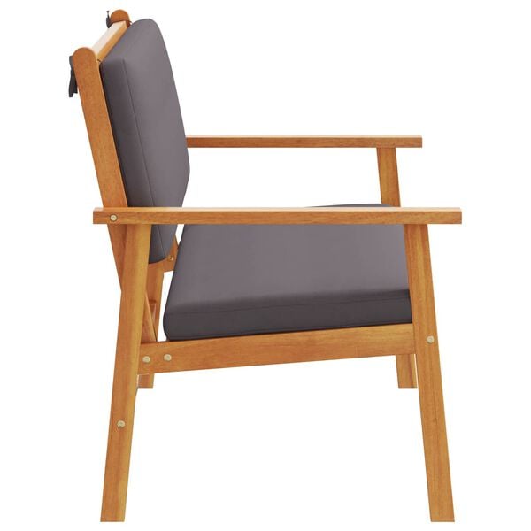 vidaXL Ławka ogrodowa z poduszką Antracyt Lite Drewno Akacji