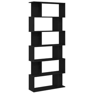 vidaXL Regał biblioteczny Czarny Dąb 80x24x190,5 cm Drewno klejone