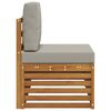 vidaXL Sofa końcowa na zewnątrz z poduszką Naturalny 91 x 63 x 73 cm