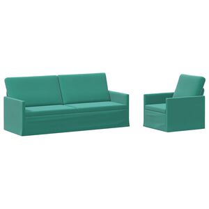 vidaXL Zestaw Sof 2 pcs Turkusowy Welur