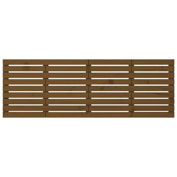 vidaXL Wezgłowie ł&oacute;żka, miodowy brąz, 166x3x63 cm, lite drewno sosnowe