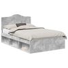vidaXL Ramka ł&oacute;żka Betonowy 120 x 200 cm Lite drewno sosnowe