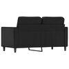 vidaXL 2-osobowa sofa, czarna, 120 cm, sztuczna sk&oacute;ra