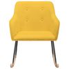 vidaXL Fotel bujany, ż&oacute;łty, tapicerowany tkaniną