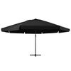 vidaXL Parasol ogrodowy na aluminiowym słupku, 500 cm, czarny